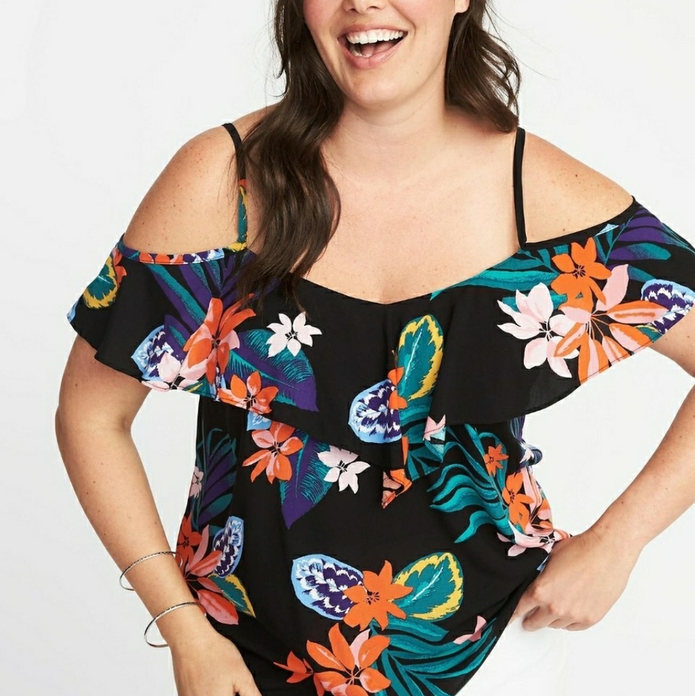 OLD NAVY | [NwT]Tropical Cold Shoulder Top!